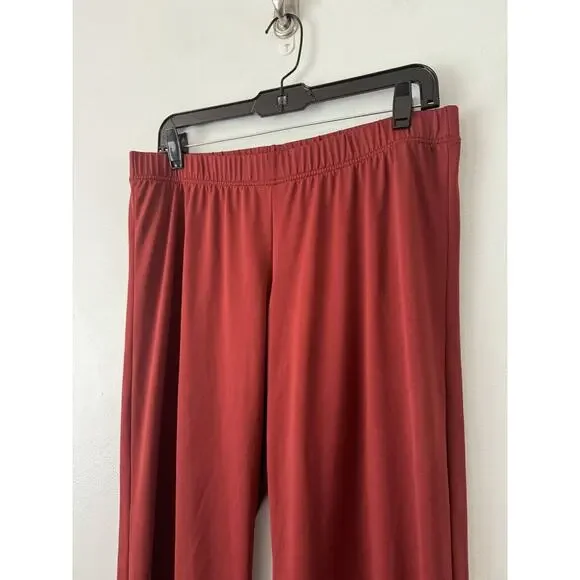 Patagonia Red Brown Performance Baselayer Capilene Pull On Wide Leg Pants Large - Picture 3 of 5